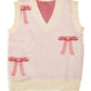 All over bow knit vest