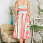 Smocked Stripe Dress with Pocket-New Color Added