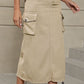 Cargo midi skirt