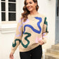 Multi Color Swirl Sweater