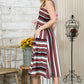 Smocked Stripe Dress with Pocket-New Color Added