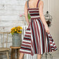 Smocked Stripe Dress with Pocket-New Color Added