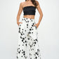 Silky Satin Star Print Pants with Side Pocket