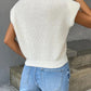 Mock neck short sleeve sweater