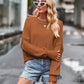 Cropped round neck sweater