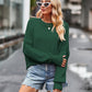 Cropped round neck sweater