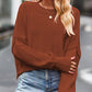 Cropped round neck sweater