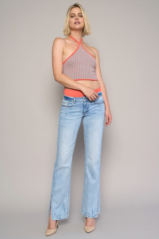 Low Rise Straight Jeans