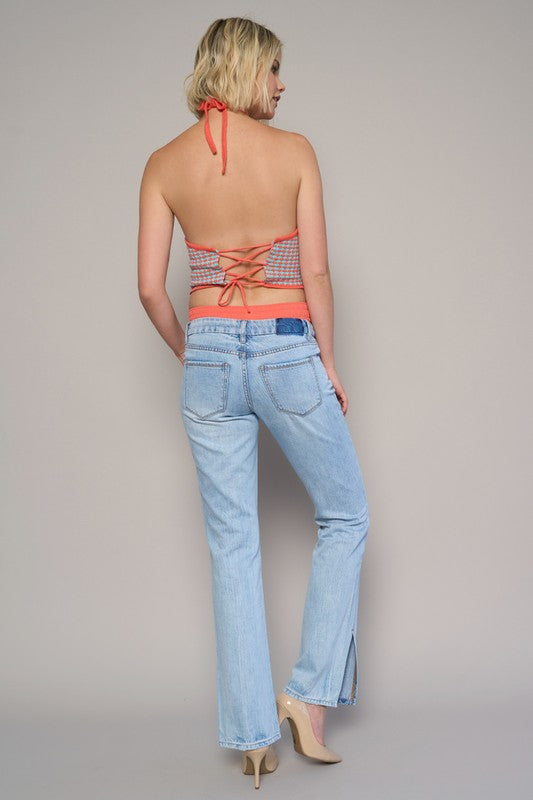 Low Rise Straight Jeans