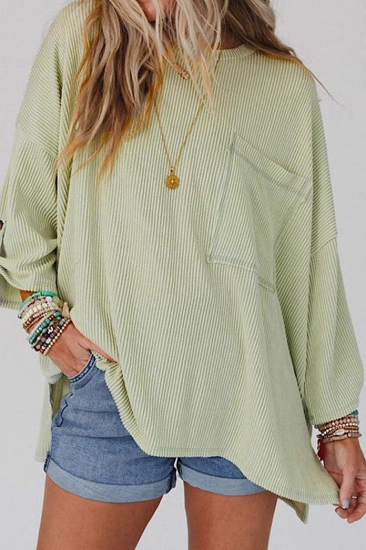 Ribbed oversized top