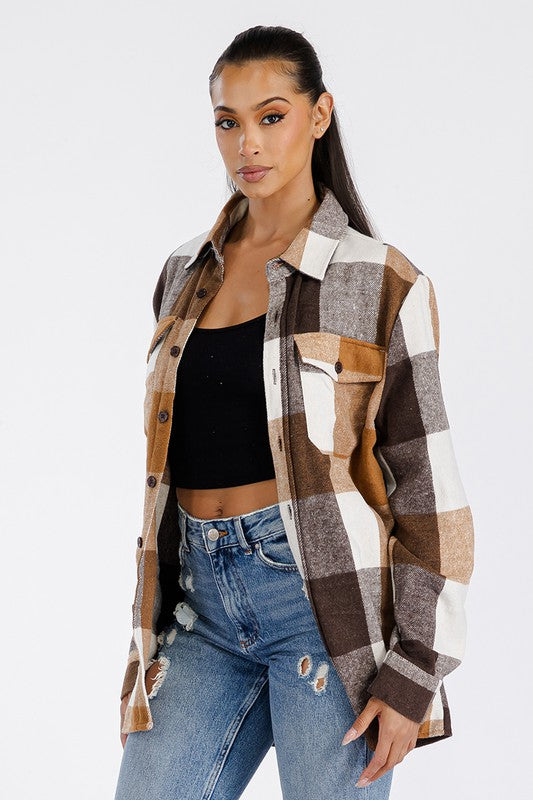 Boyfriend Oversized Soft Flannel Shacket