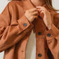 HYFVE Suede Button Down Cropped Jacket