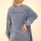 VERY J Mineral Washed Oversized A-Line Mini Dress