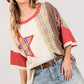 SAGE + FIG Round Neck Plaid Star Patch T-Shirt