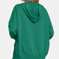 Zenana Half Snap Long Sleeve Hoodie with Kangaroo Pocket