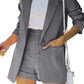 Two piece blazer and shorts set