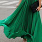 Pleated maxi skirt