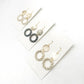 White Gold Twist Acrylic Metal Earrings