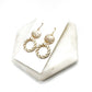 White Gold Twist Acrylic Metal Earrings