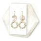 White Gold Twist Acrylic Metal Earrings