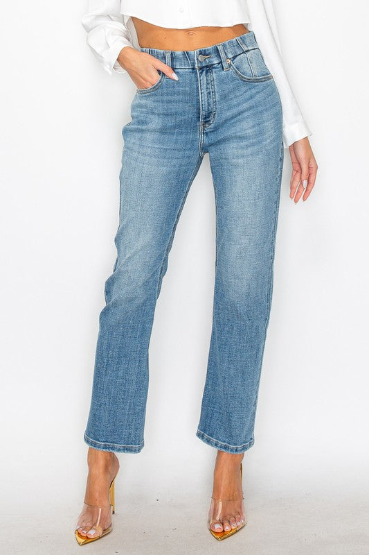 Plus - Tummy Control High Rise Straight Jeans