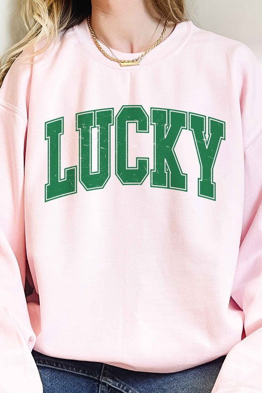 Lucky St Patricks Day Oversized Sweatshirt