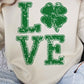 St Patricks Clover Love Graphic Sweatshirt