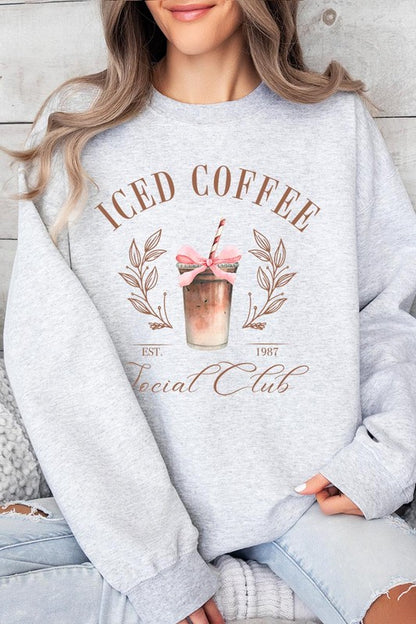 Iced Coffee Social Club Graphic Fleece Sweatshirts