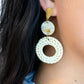 Lana Earrings - Light Rattan