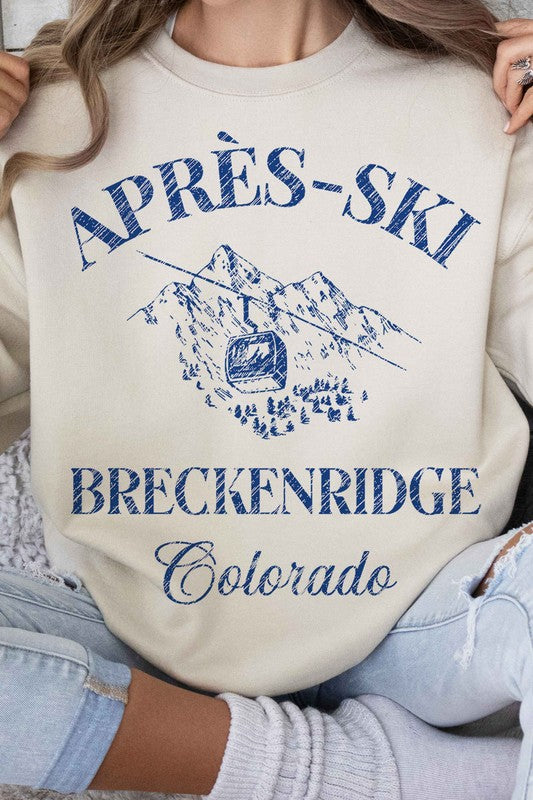 Apres Ski Breckenridge Colorado Graphic Sweatshirt