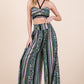 Halter Crop Top with Wide Leg Pants with Pockets