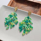 Palm Earrings - Green