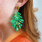 Palm Earrings - Green