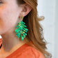 Palm Earrings - Green