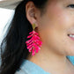 Palm Earrings - Hot Pink