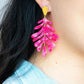 Palm Earrings - Hot Pink