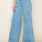 Wide leg, denim pants,  jeans, western