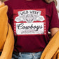 Wild West Cowboys Graphic T Shirts