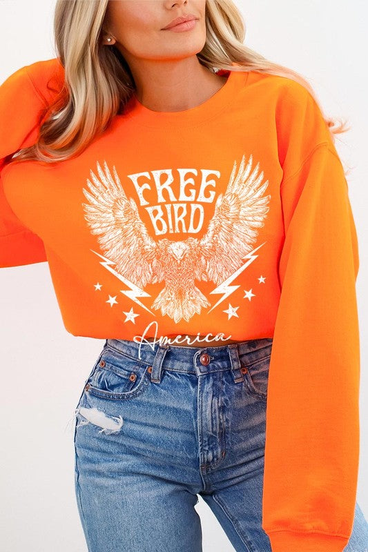 Free Bird America Graphic Fleece Sweatshirts