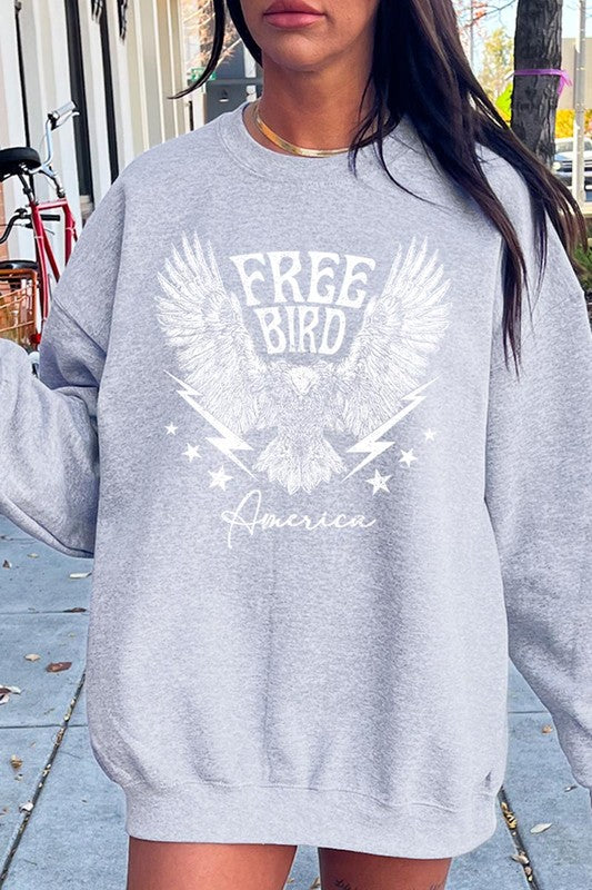 Free Bird America Graphic Fleece Sweatshirts