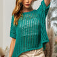 BiBi Hollowed Out Short Sleeve Knit Cover Up