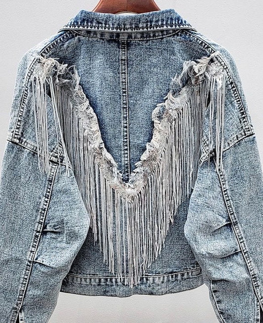 Fringed Denim Jacket