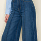 Wide leg, denim pants,  jeans, western