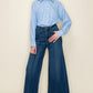 Wide leg, denim pants,  jeans, western