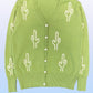 Cactus knit button front cardigan