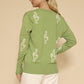 Cactus knit button front cardigan