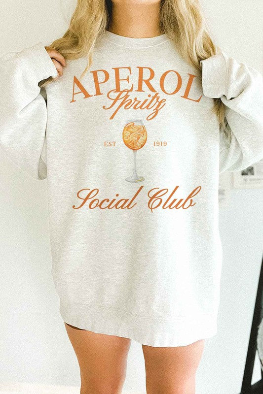 Aperol Spritz Social Club Oversized Sweatshirt