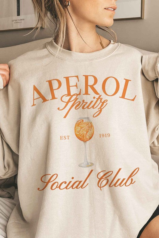 Aperol Spritz Social Club Oversized Sweatshirt