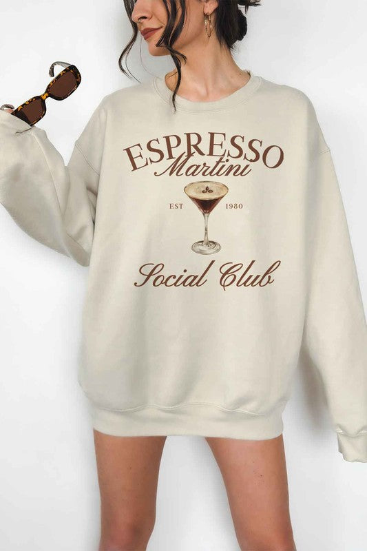 Espresso Martini Social Club Oversized Sweatshirt