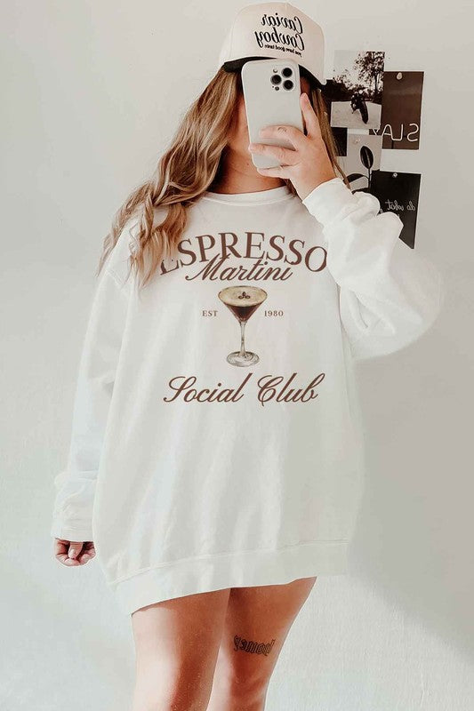 Espresso Martini Social Club Oversized Sweatshirt